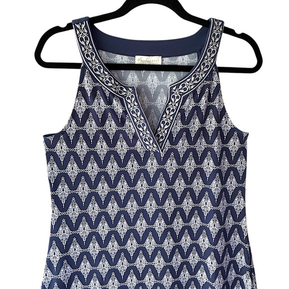 MAGNOLIA GRACE | NWOT ALHAMBRA HALTER NECK DRESS EMBROIDERED TRIM | SMALL - Picture 2 of 11